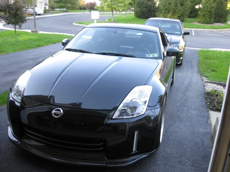 Flush wheels on a Nissan 350z