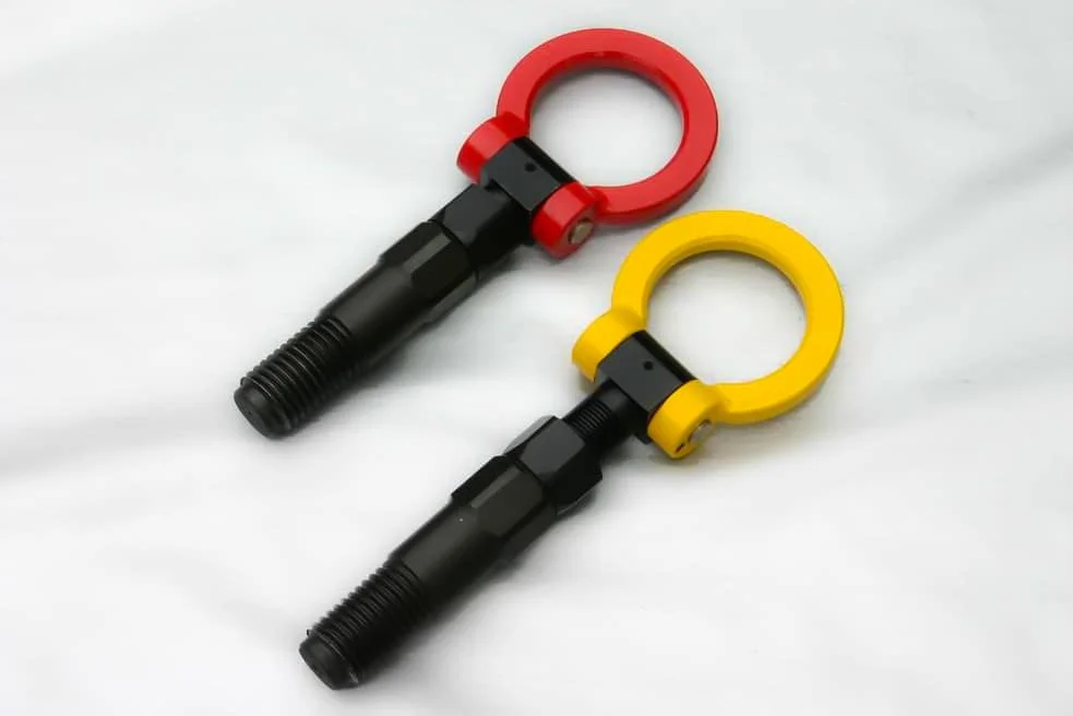 MCR (Matchless Crowd Racing) Tow Hooks in Red and Yellow