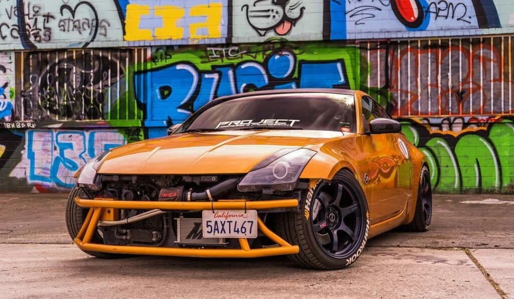 Nissan 350z with RAYS Gram Lights 57DR Wheels