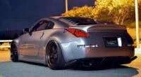 Modified Nissan 350z running wheel spacers