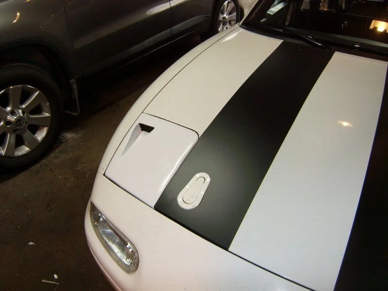 NA Miata headlight intake scoop