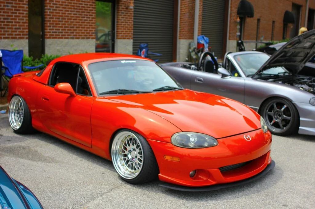 NB Mazda Miata MX5's look great with black halo LED headlight conversions