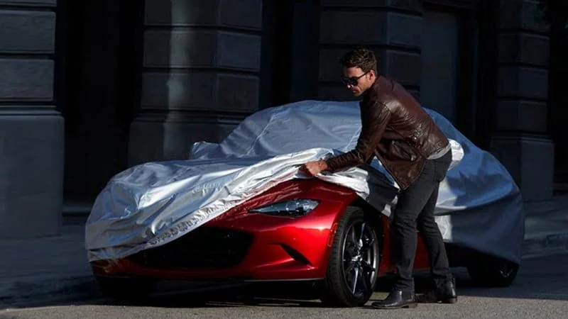 ND Mazda Miata MX5 under a car cover
