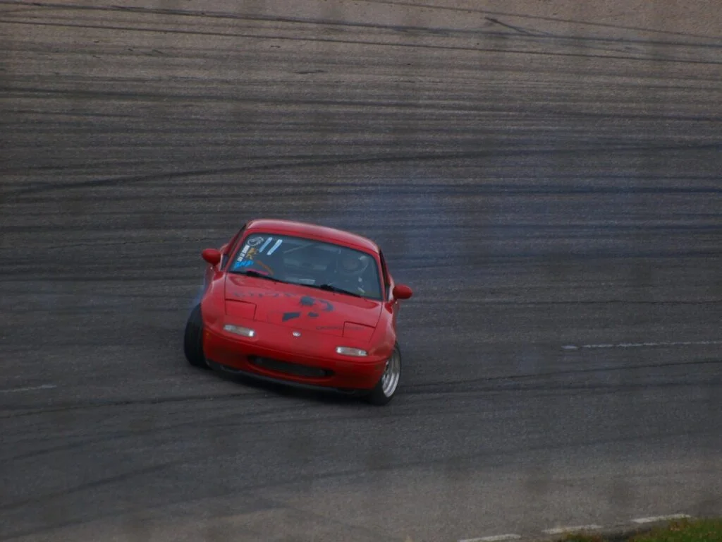 Drifting Miata with stiff sway bars