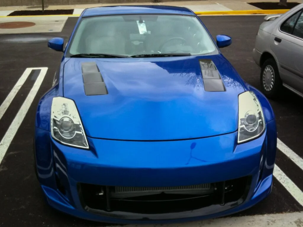 Turbocharged 350z with vented hood