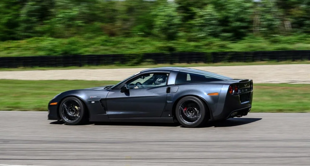 Corvette on the race track