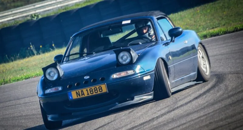 Mazda Miata drifting