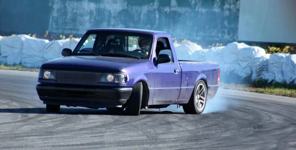 Ford Ranger truck drifting