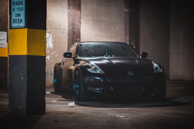 Nissan 370Z with aftermarket body and chassis modifications