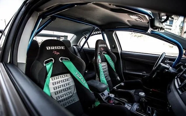 Evo X with Bride racing seats