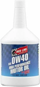 Red Line 0w40 high performance motor oil