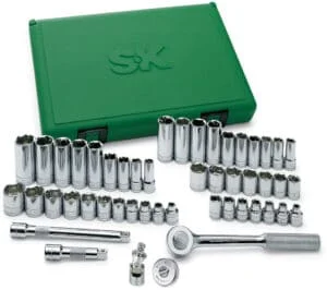 SK Tools 49 piece SAE and metric socket set and ratchet driver