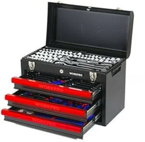 Workpro 408 Piece Auto Repair Tool Kit With Cabiner