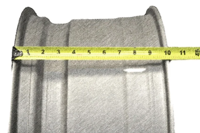 Measuring the width of a car rim