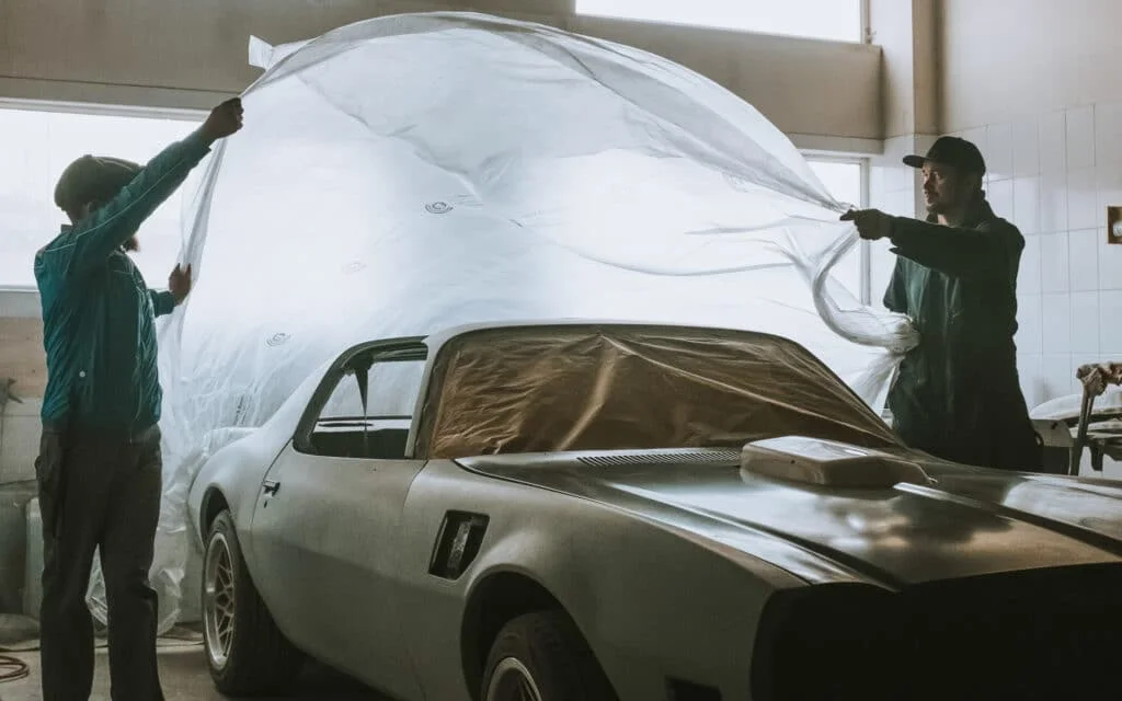 Covering car for storage