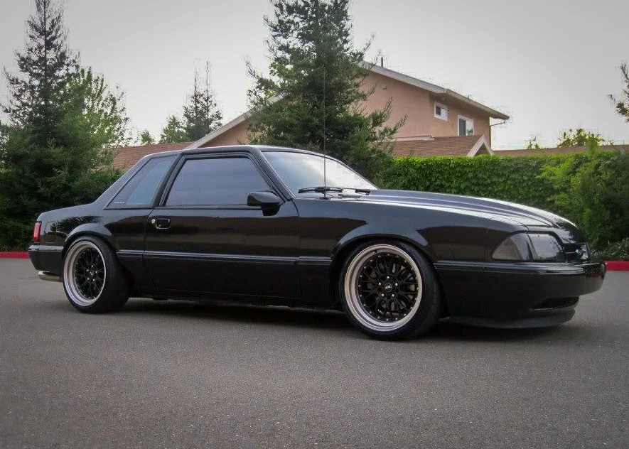 Black Ford Mustang fox body 5.0