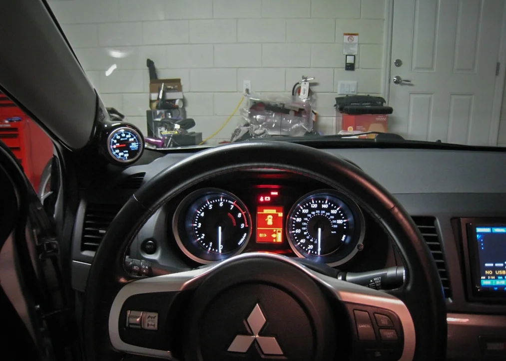 Rexpeed R131 Evo X single gauge pillar mount pod