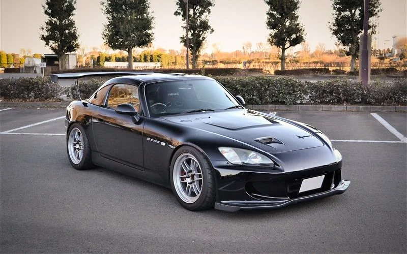 Enkei RPF1 wheels on Black Honda S2K