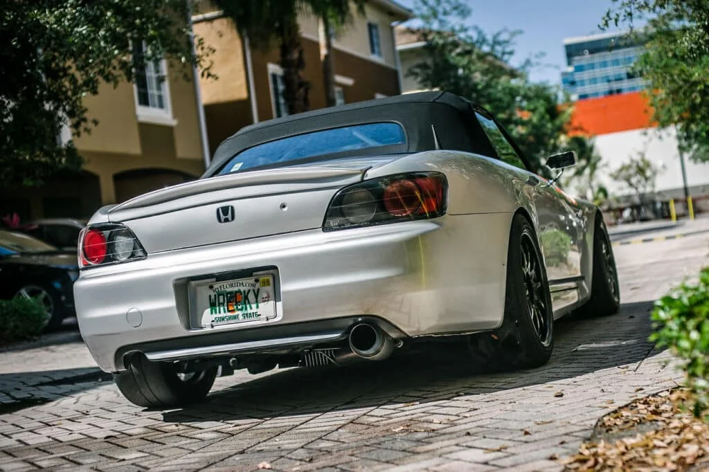 Honda S2000 with a single exit exhaust
