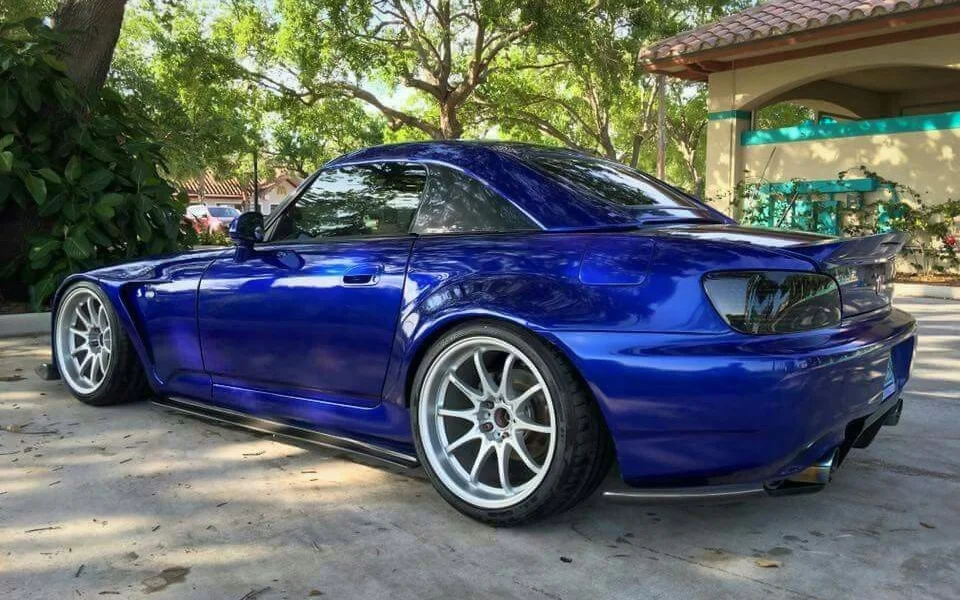 Stanced Honda S2000 with Volk CE28N wheels