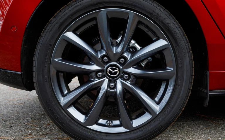 Alloy wheel on a Mazda3
