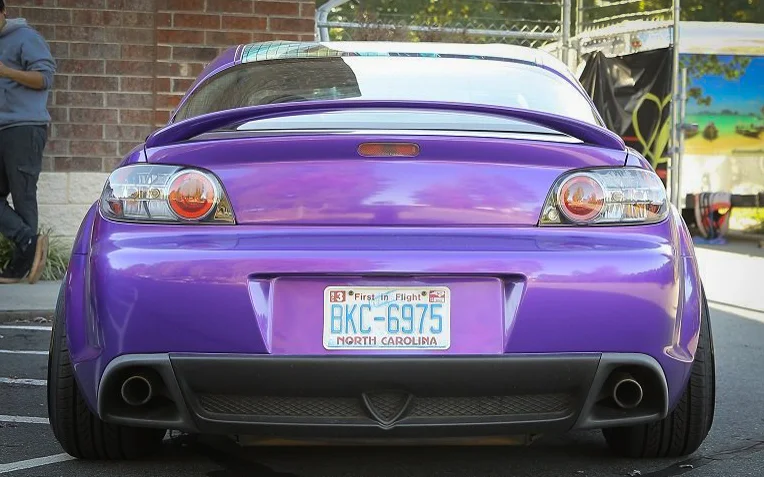 Modified Mazda RX8 with stock exhaust system