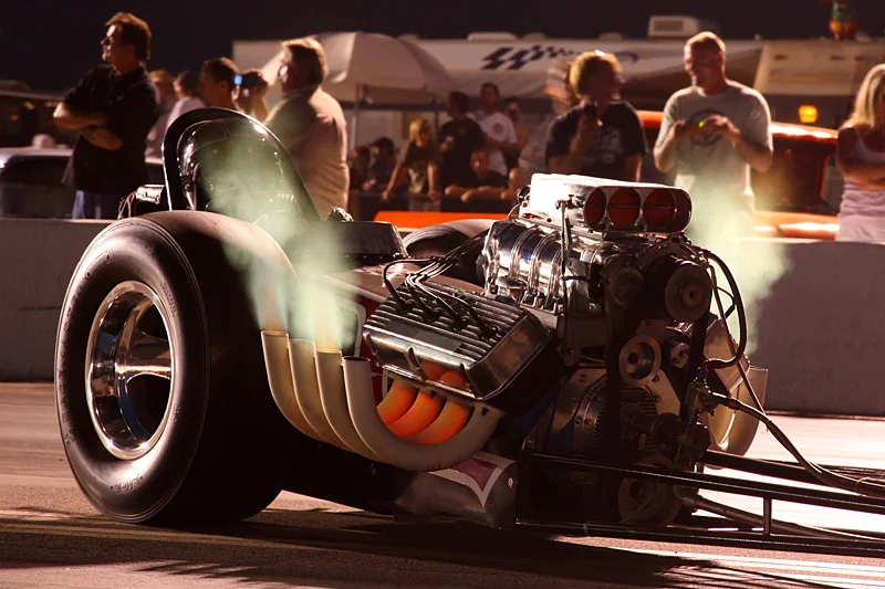 Drag car exhaust headers