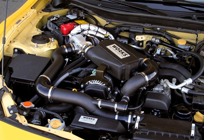 Works turbocharger installed in Subaru BRZ