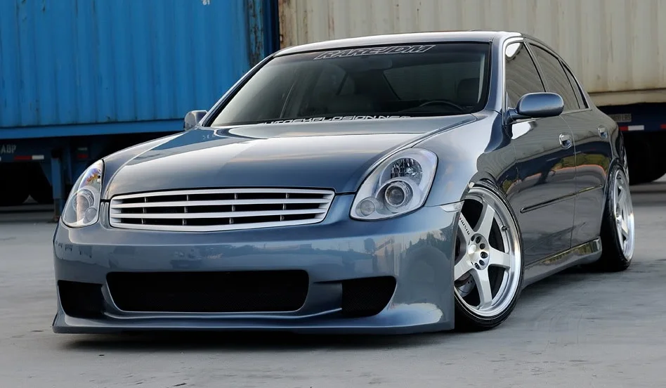 Modified G35 sedan on aftermarket rims