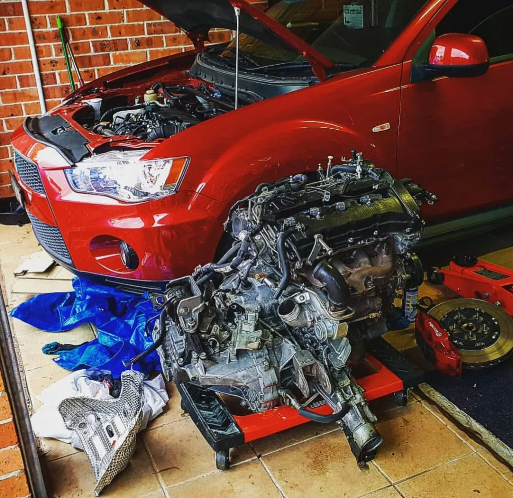 4B11T ready to be swapped into a Mitsubishi Outlander