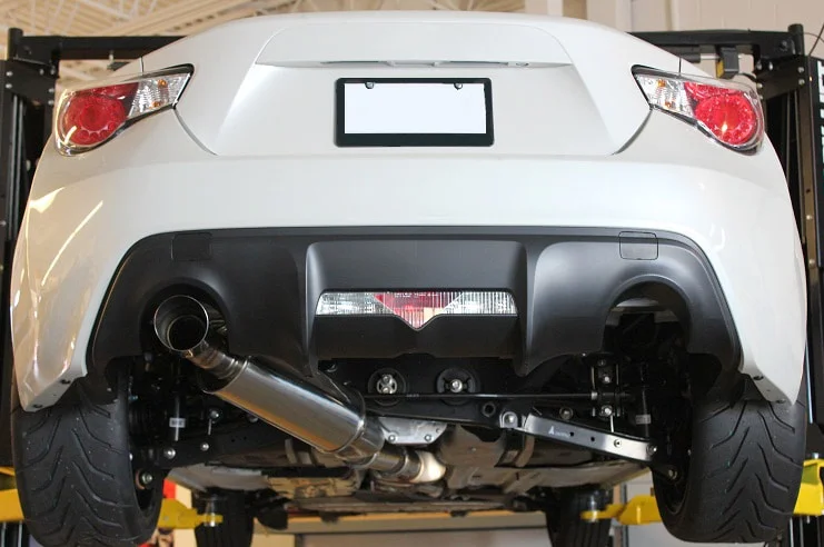 Single exit exhaust with OEM BRZ rear bumper