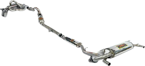 A full BRZ exhaust system, including headers, front pipe, high-flow cat and catback