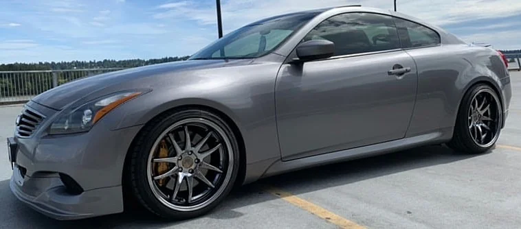 Grey G37 coupe fitted with Aodhan DS02 rims