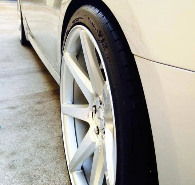 +45 mm offset wheels installed on Infiniti G37