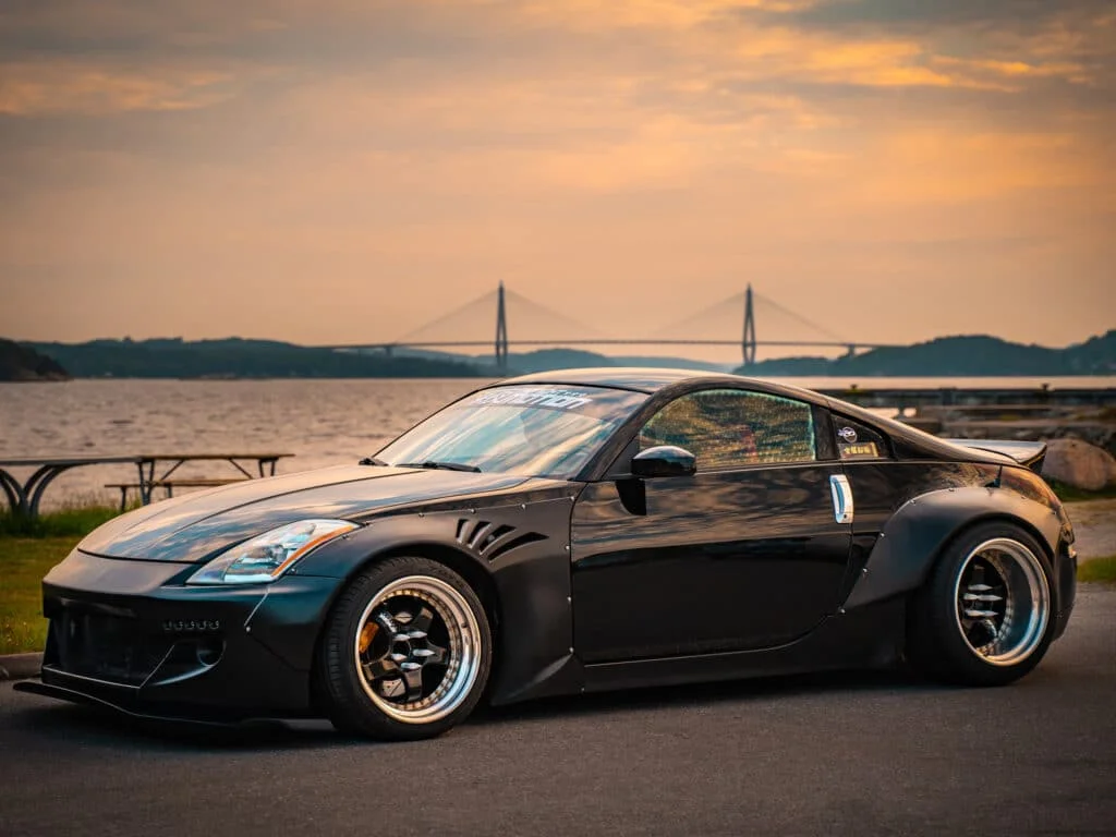 Black 350z with Rocket Bunny kit