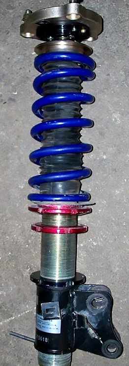 Coilover preload adjustment ring and locking collar