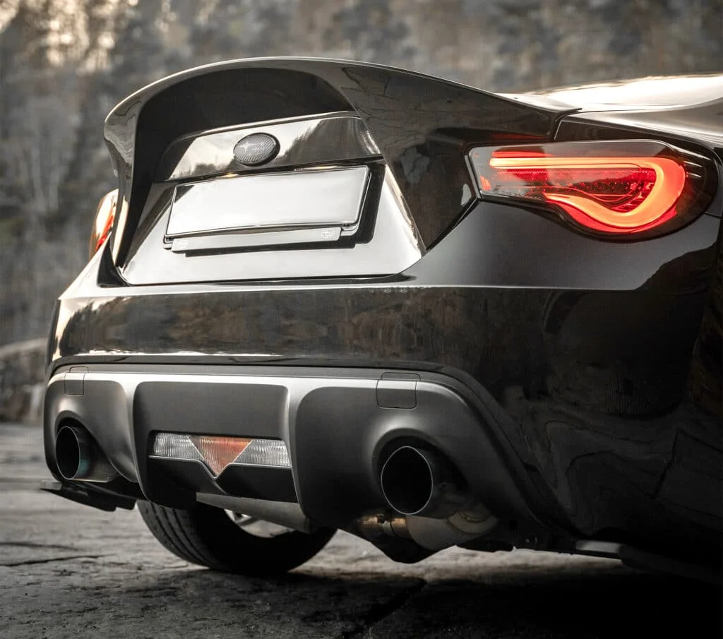 Modified Subaru BRZ with aftermarket exhaust