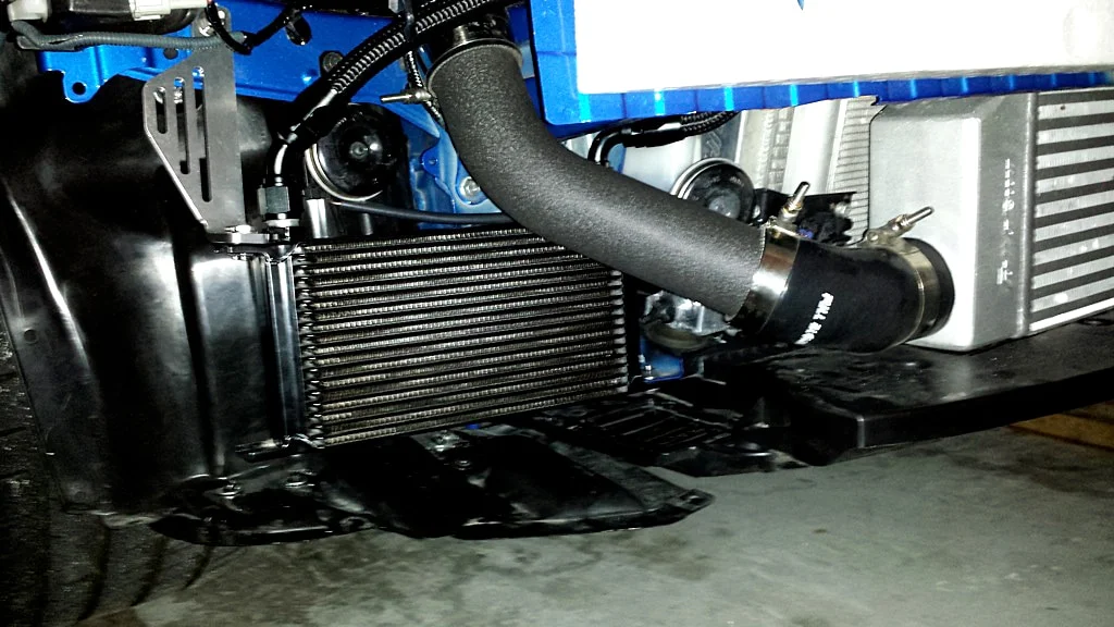 Aftermarket oil cooler kit for Subaru BRZ