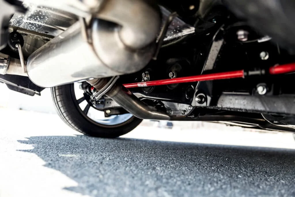 TRD sway bar installed on Subaru BRZ