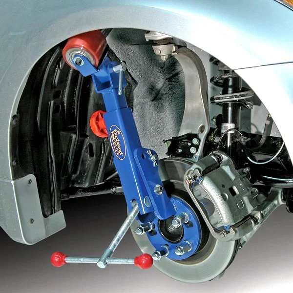 Eastwood fender roller installed on hub flange