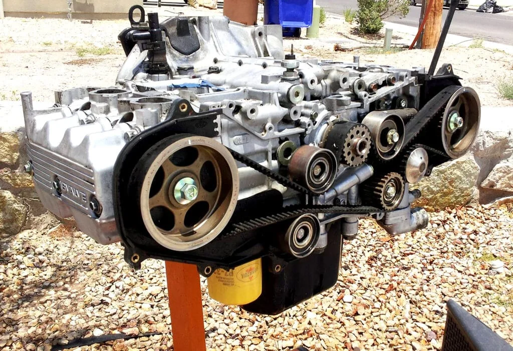 EJ22T engine ready to be swapped into a different car