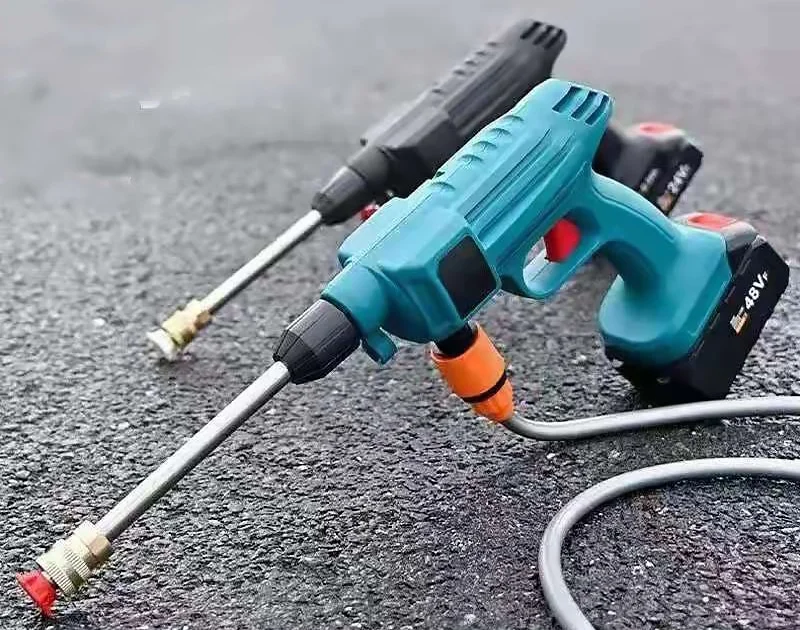 Cordless electric pressure washer hand gun