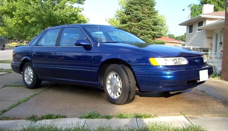 A blue Ford Taurus SHO sleeper