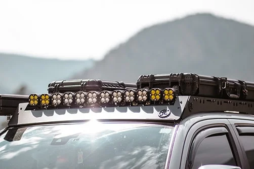 AlOffRoad roof rack with LED lights for Tacoma