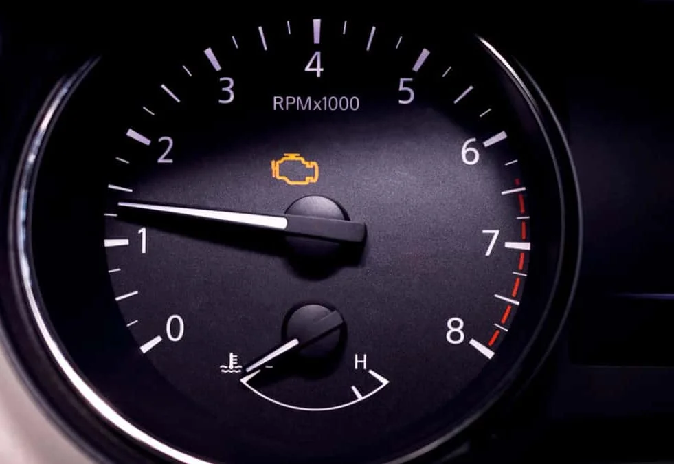 Tachometer idling at 1100 rpm