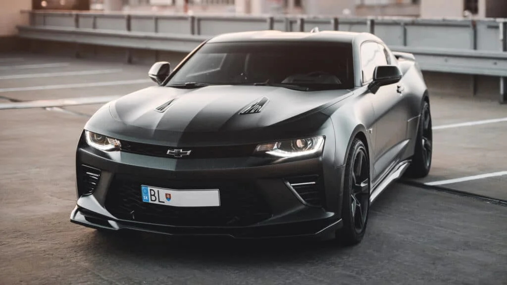 Black Chevy Camaro V6