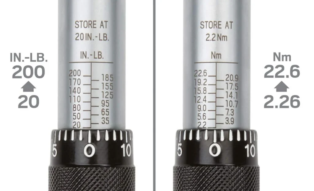 Torque wrench ranges