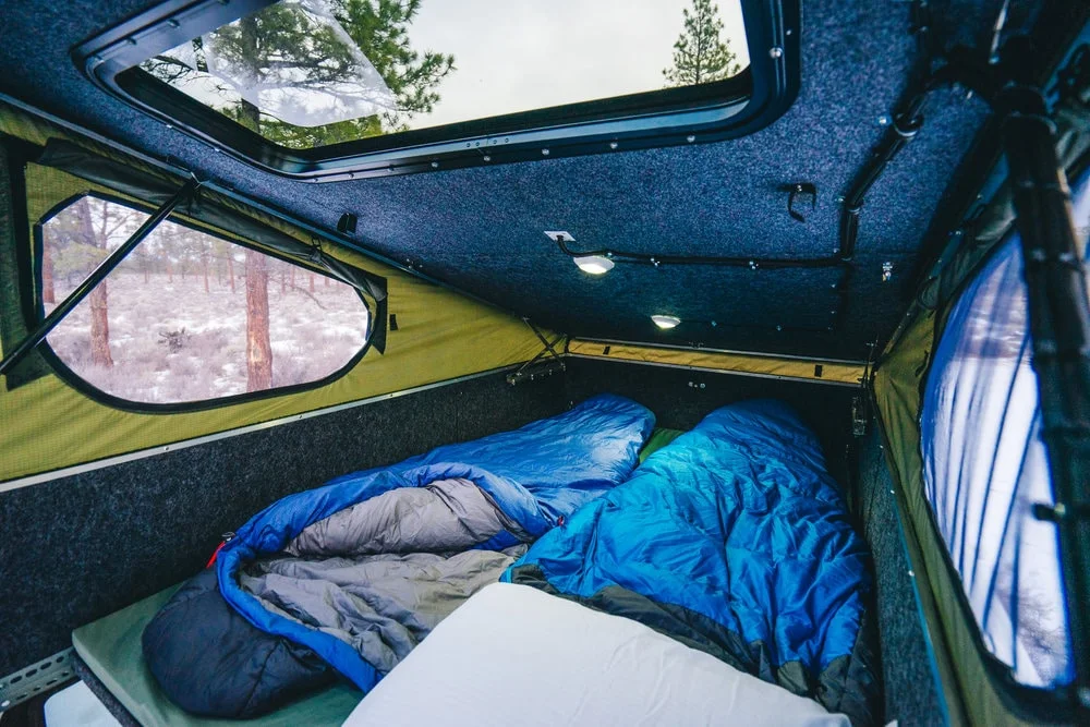 Pop-up camper bed