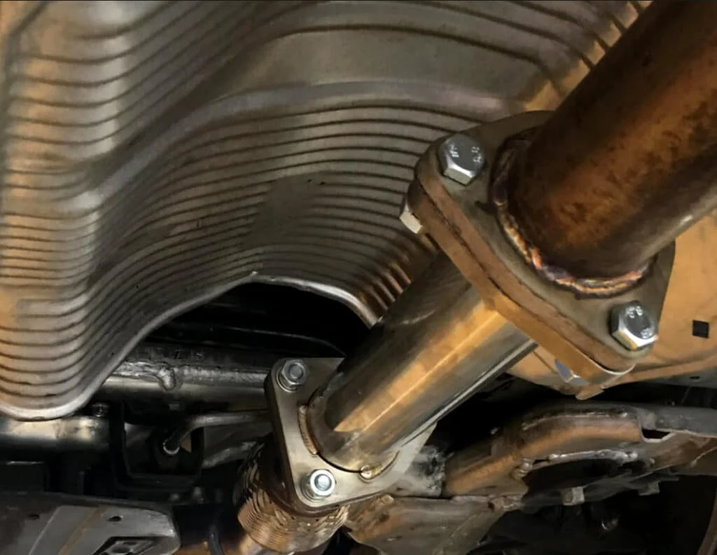 Test pipe installed