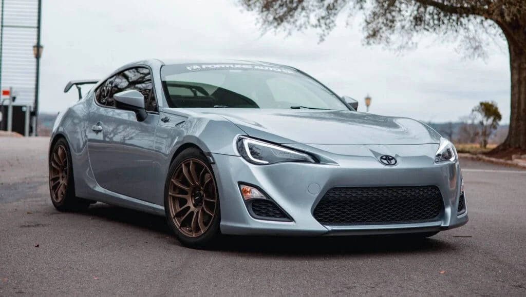 Toyota 86 lowered on coilovers